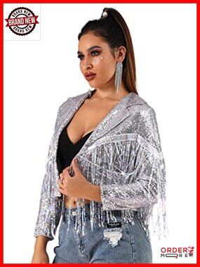 Fringe Sequin Blazer Jacket Cowboy Outfit Party Suiting